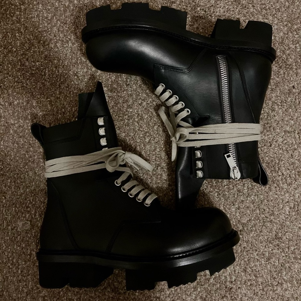 Rick Owens Black Army Megatooth Boots